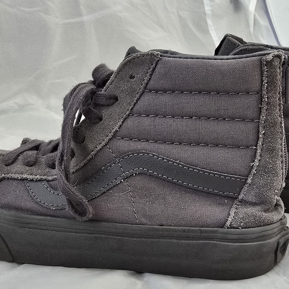 Vans Gray High-Top Sneakers Men's Size 6.5 Women's Size 8 Unisex - Picture 4 of 9